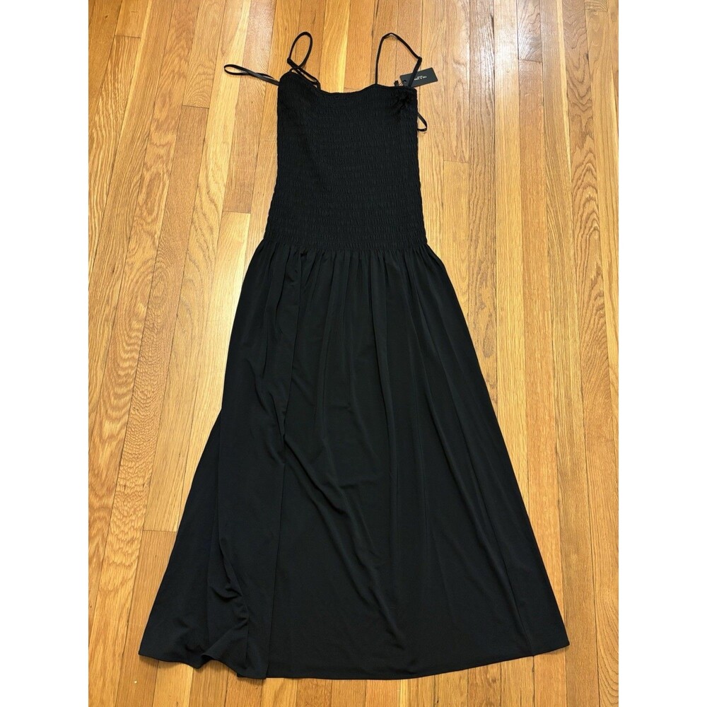 NWT Rag & Bone Anya Smocked Cami Maxi Dress Black Size S New - Picture 2 of 7
